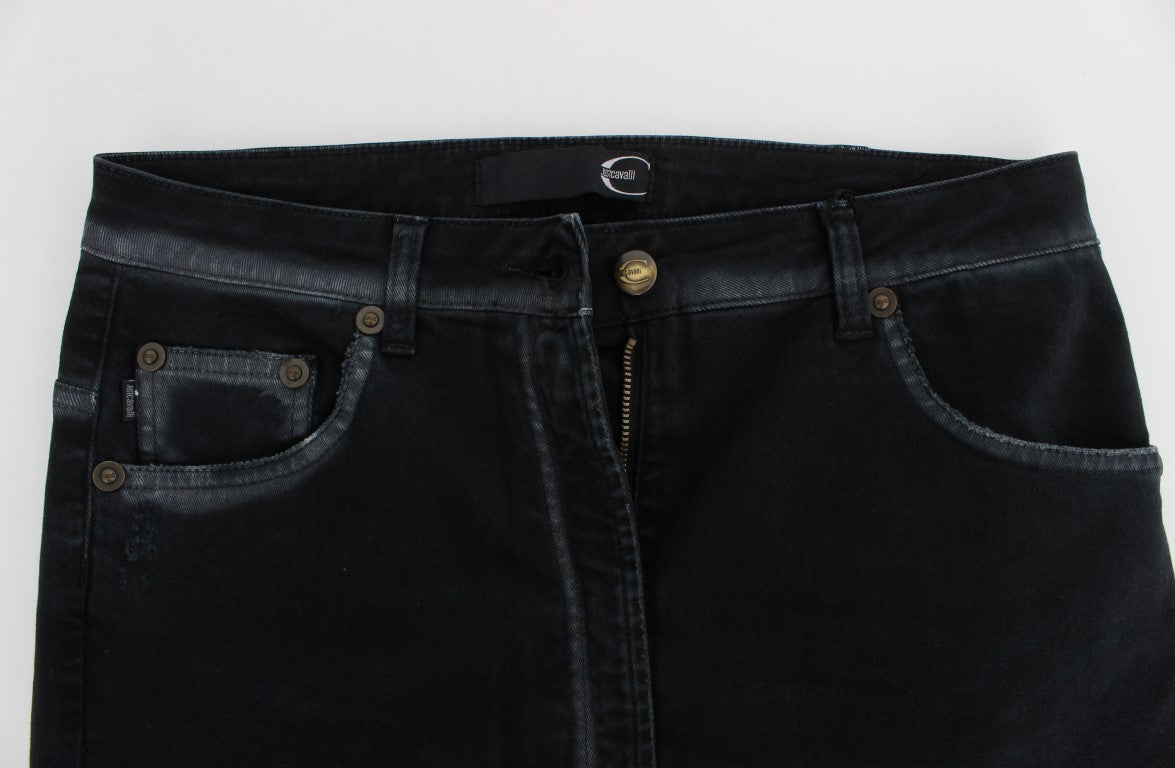 Cavalli Blue Cotton Stretch Baggy Relax Jeans $578.00 Cavalli Luzworld