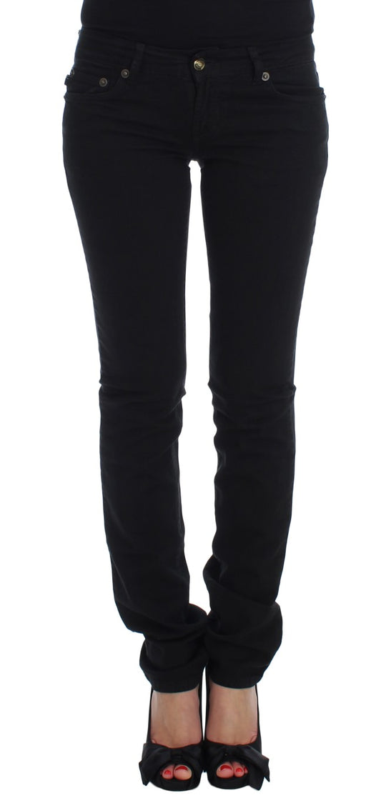 Cavalli Black Cotton Stretch Slim Skinny Fit Jeans $565.00 Cavalli Luzworld