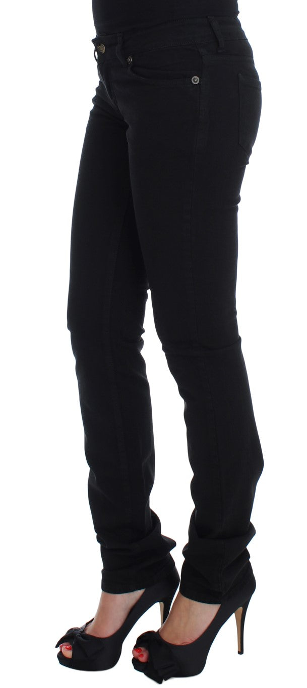 Cavalli Black Cotton Stretch Slim Skinny Fit Jeans $565.00 Cavalli Luzworld