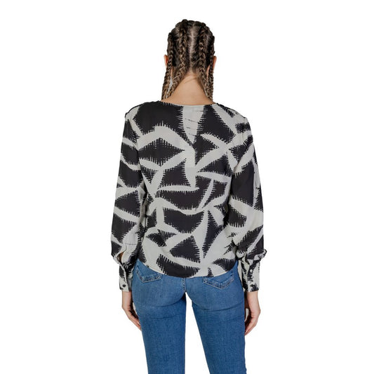 Jacqueline De Yong Black Recycled Polyester Blouse $111.00 Jacqueline De Yong Luzworld