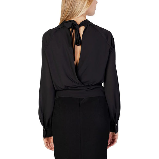 Sandro Ferrone Black Polyester Blouse $182.00 Sandro Ferrone Luzworld