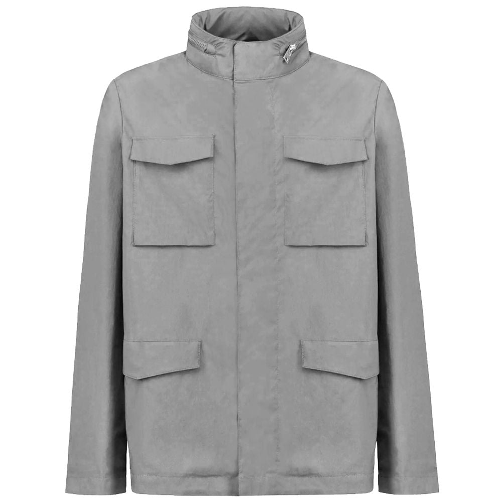People Of Shibuya Gray Cotton Men Jacket $726.00 People Of Shibuya Luzworld