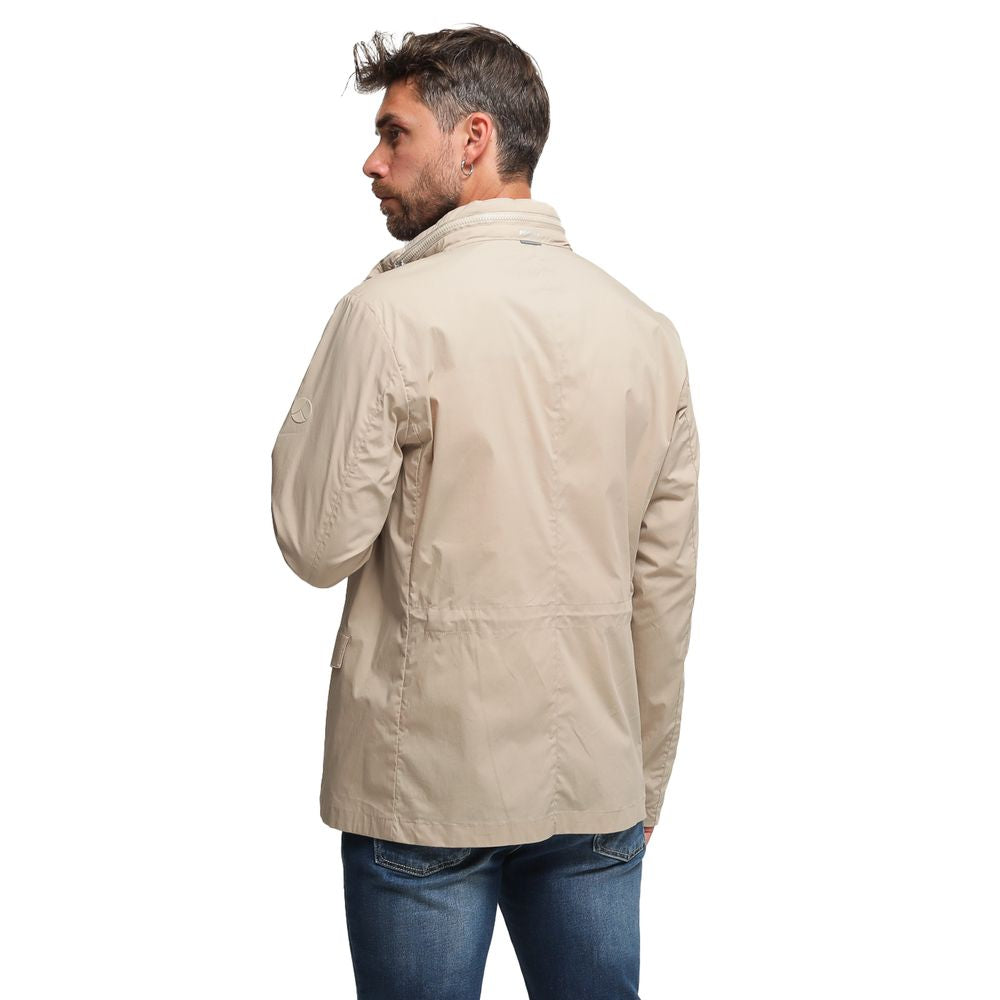 People Of Shibuya Beige Cotton Men Jacket $726.00 People Of Shibuya Luzworld