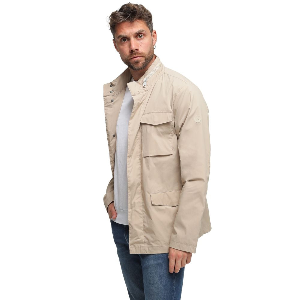 People Of Shibuya Beige Cotton Men Jacket $726.00 People Of Shibuya Luzworld