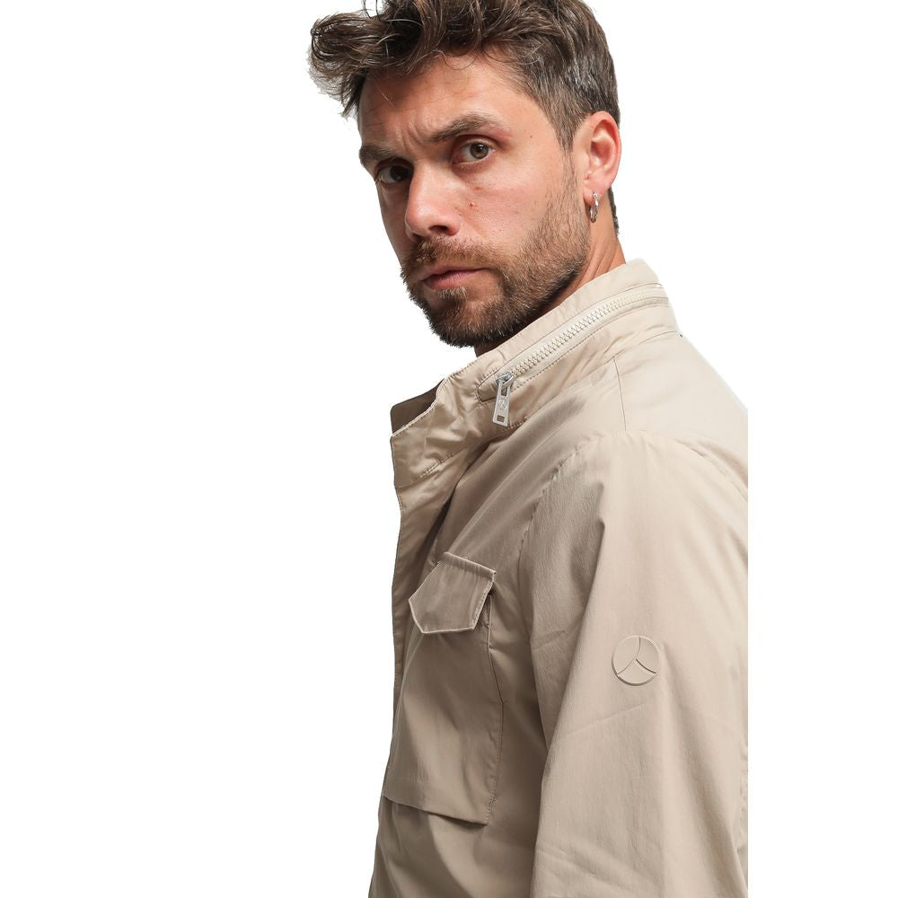 People Of Shibuya Beige Cotton Men Jacket $726.00 People Of Shibuya Luzworld