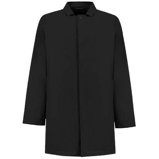 People Of Shibuya Black Recycled Polyester Men Trench Coat $778.00 People Of Shibuya Luzworld