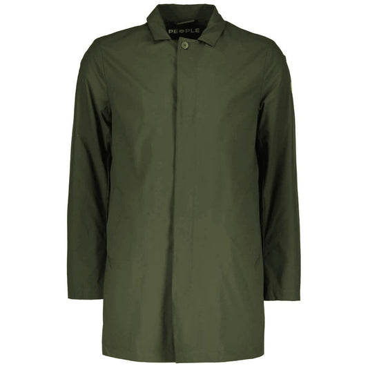 People Of Shibuya Green Recycled Polyester Men's Trench Coat $778.00 People Of Shibuya Luzworld