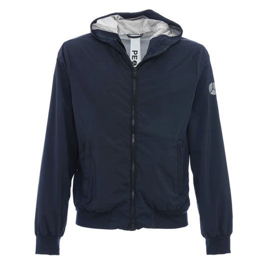 People Of Shibuya Blue Polyester Men Jacket $506.00 People Of Shibuya Luzworld