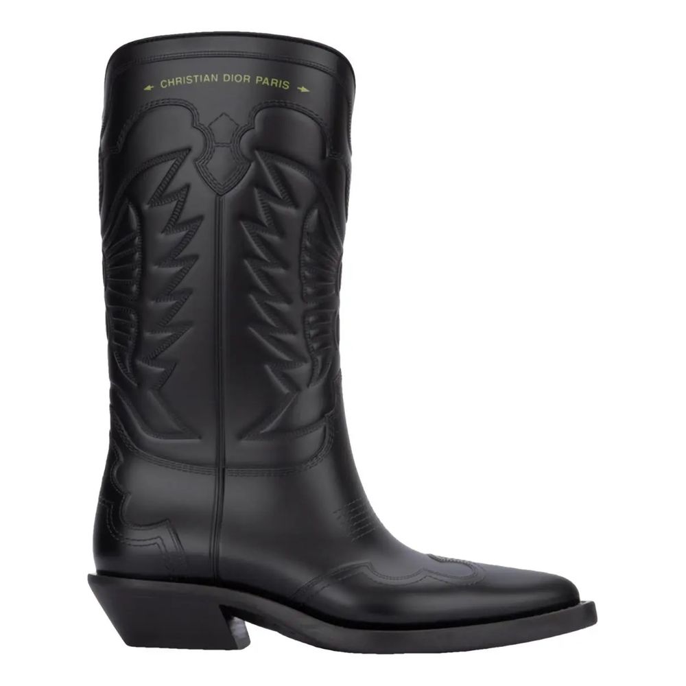 Dior Black Leather Boot $2119.00 Dior Luzworld