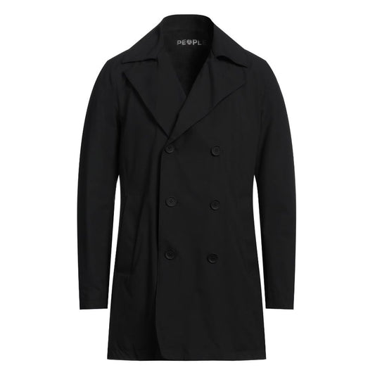 People Of Shibuya Black Recycled Polyester Men Trench Coat $778.00 People Of Shibuya Luzworld