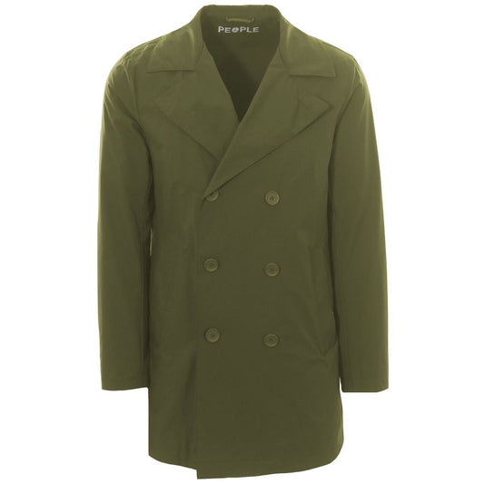 People Of Shibuya Green Recycled Polyester Men Trench Coat $778.00 People Of Shibuya Luzworld