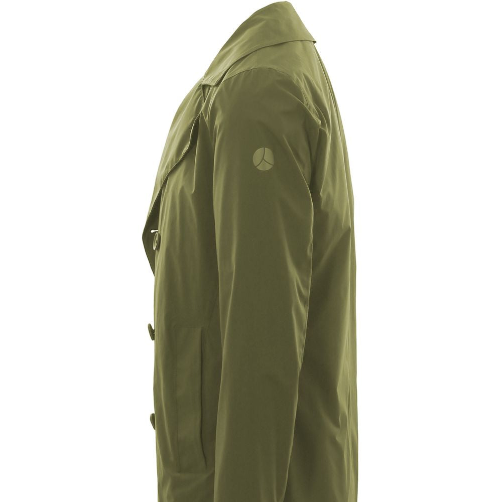 People Of Shibuya Green Recycled Polyester Men Trench Coat $778.00 People Of Shibuya Luzworld