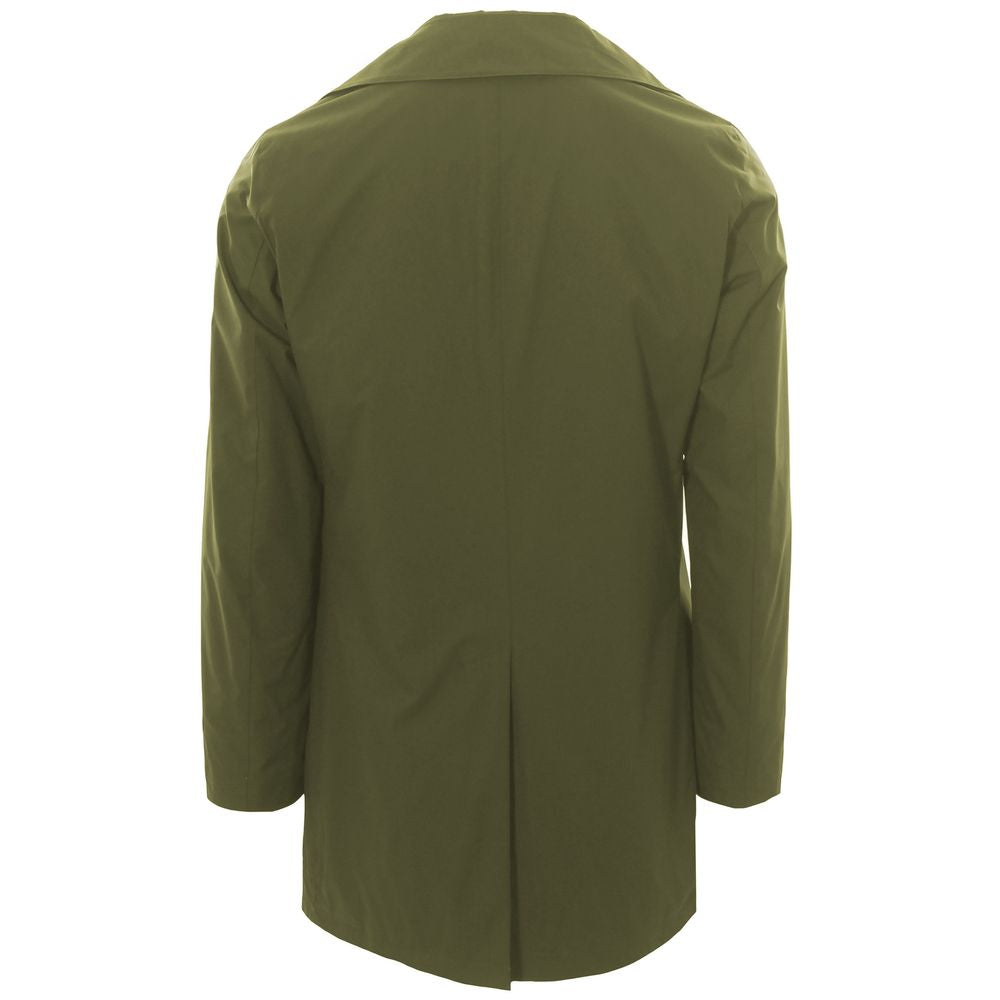 People Of Shibuya Green Recycled Polyester Men Trench Coat $778.00 People Of Shibuya Luzworld