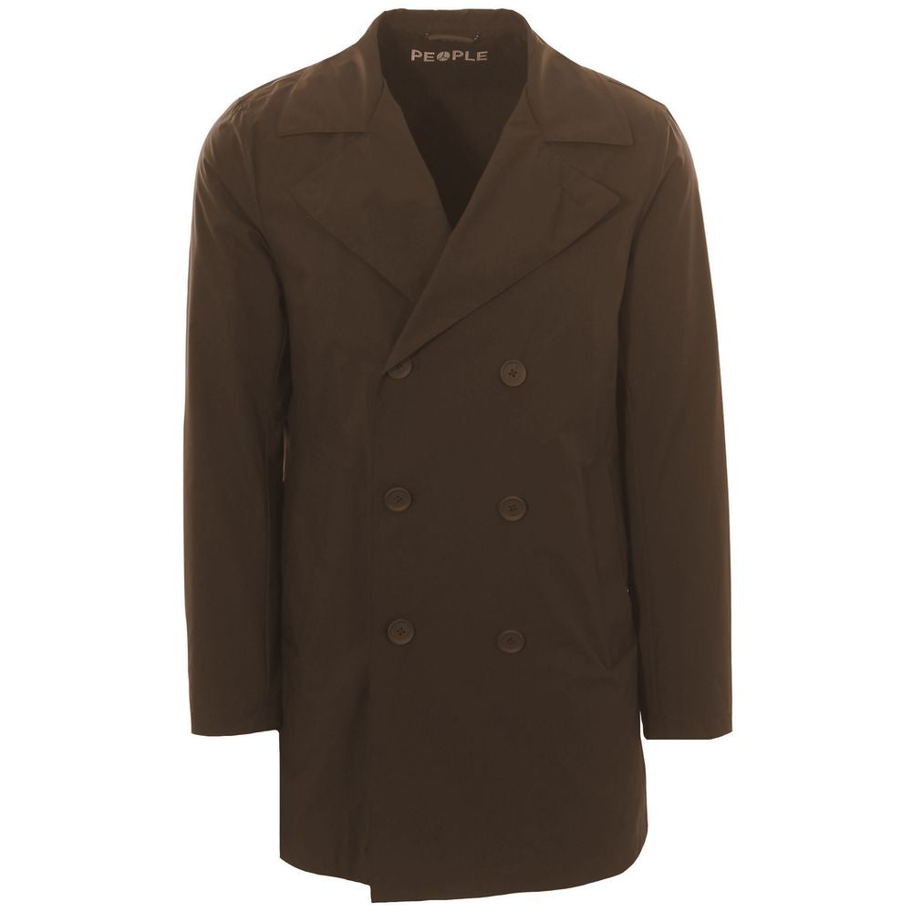 People Of Shibuya Brown Recycled Polyester Men Jacket $778.00 People Of Shibuya Luzworld