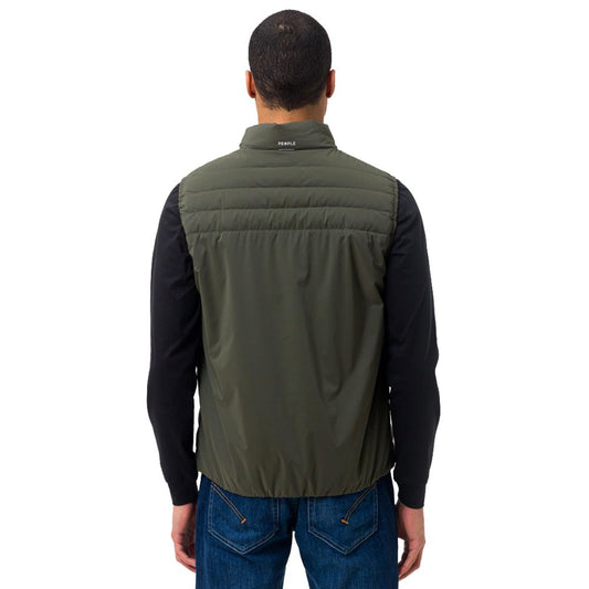 People Of Shibuya Green Polyester Men Vest $572.00 People Of Shibuya Luzworld