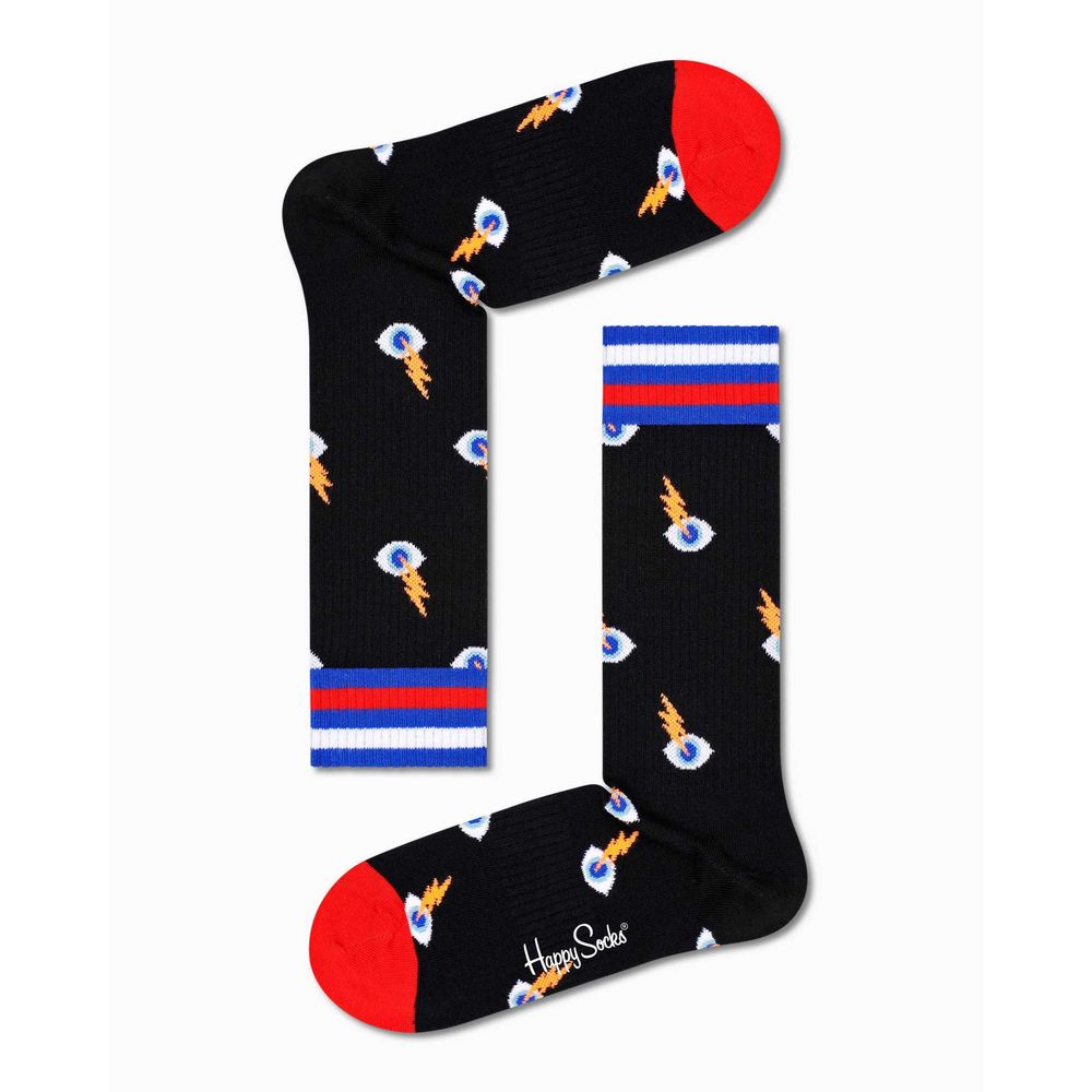 Happy Socks Black Cotton Sock $94.00 Happy Socks Luzworld