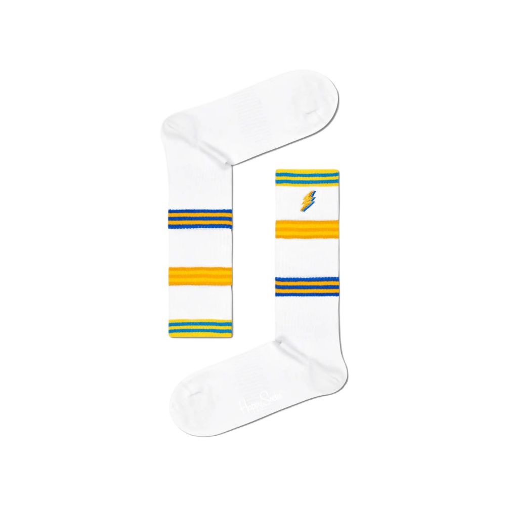 Happy Socks White Cotton Sock $95.00 Happy Socks Luzworld