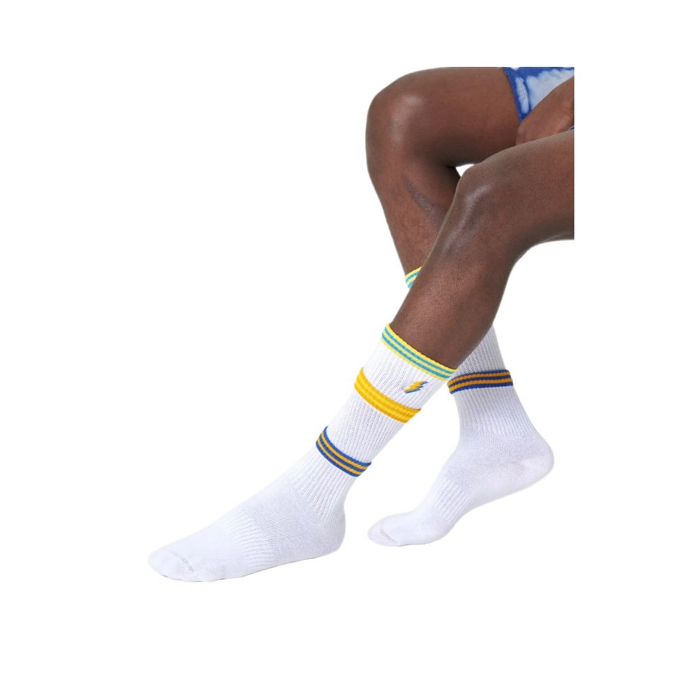 Happy Socks White Cotton Sock $95.00 Happy Socks Luzworld