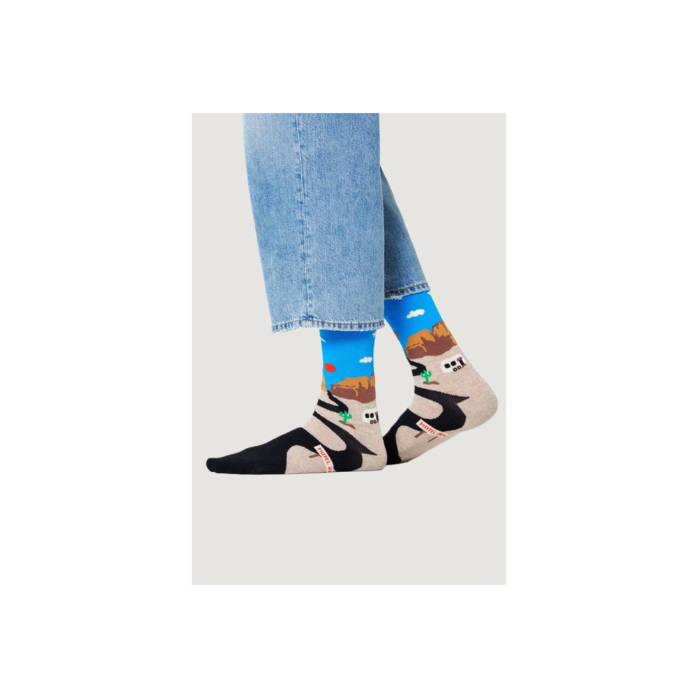 Happy Socks Blue Cotton Sock $94.00 Happy Socks Luzworld