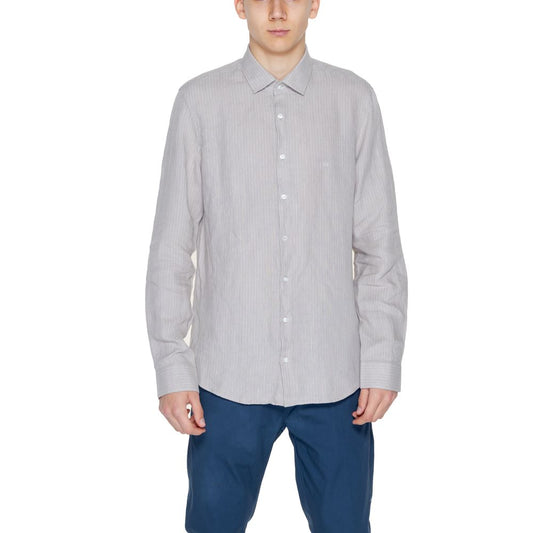 Calvin Klein Beige Linen Shirt $230.00 Calvin Klein Luzworld