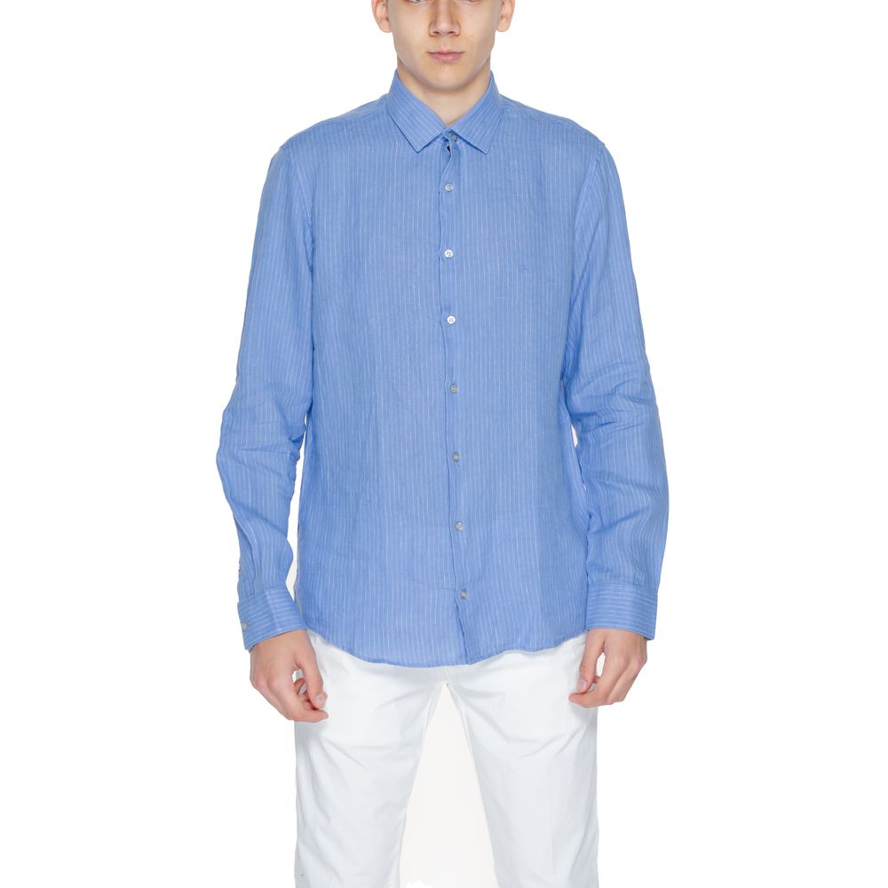 Calvin Klein Blue Linen Shirt $230.00 Calvin Klein Luzworld