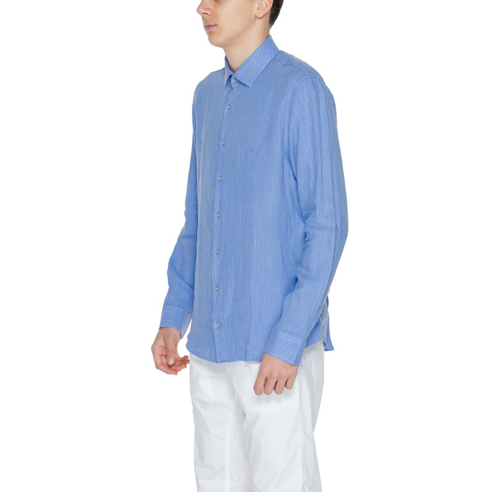 Calvin Klein Blue Linen Shirt $230.00 Calvin Klein Luzworld