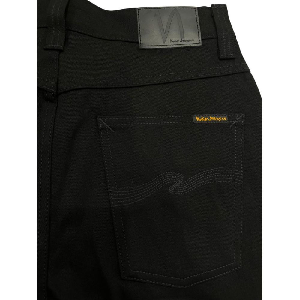 Nudie Jeans Black Cotton Men Jeans $435.00 Nudie Jeans Luzworld