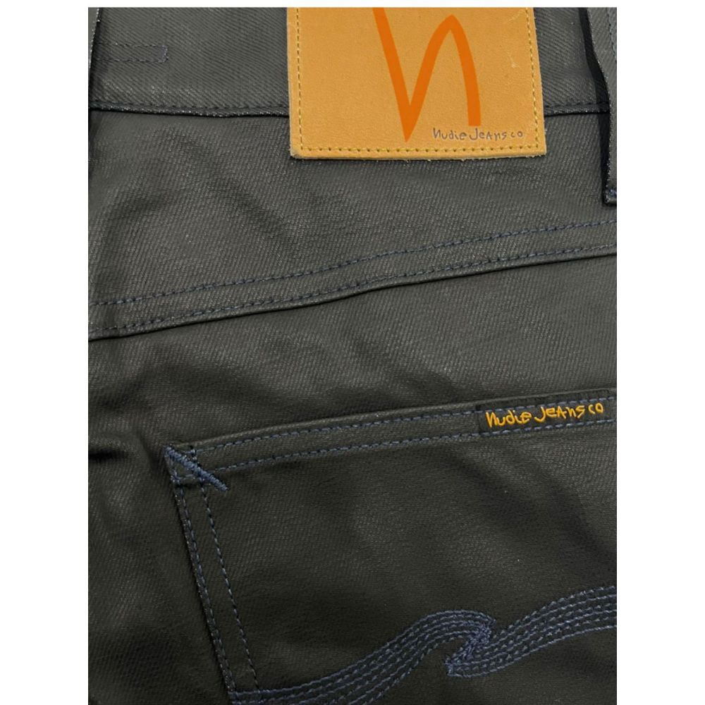 Nudie Jeans Black Cotton Men Jeans $219.00 Nudie Jeans Luzworld