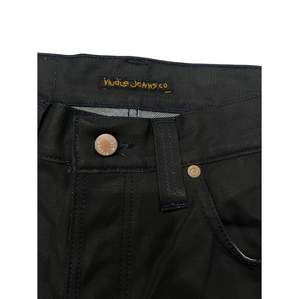 Nudie Jeans Black Cotton Men Jeans $219.00 Nudie Jeans Luzworld