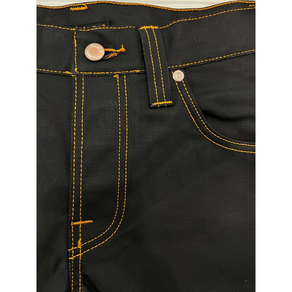 Nudie Jeans Black Cotton Men's Jean $219.00 Nudie Jeans Luzworld