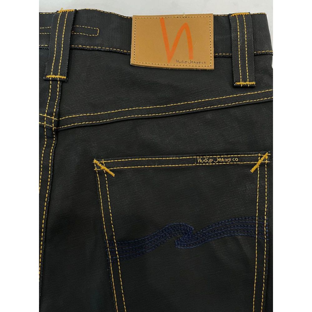 Nudie Jeans Black Cotton Men's Jean $219.00 Nudie Jeans Luzworld