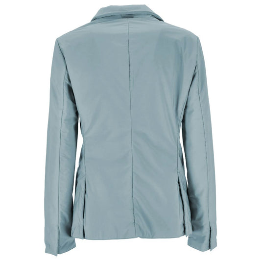 People Of Shibuya Light Blue Polyester Women Jacket $612.00 People Of Shibuya Luzworld