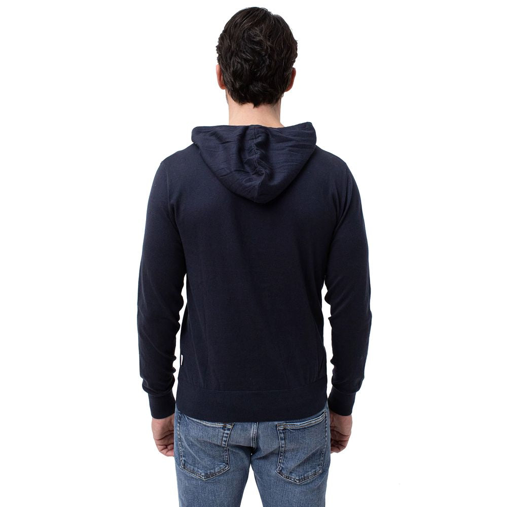 People Of Shibuya Blue Cotton Men Hoodie $493.00 People Of Shibuya Luzworld