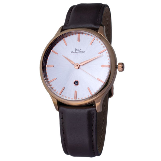 Luca Maranello Brown Leather Watch $192.00 Luca Maranello Luzworld