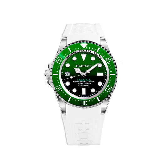 Bobroff White Rubber Watch $2244.00 Bobroff Luzworld