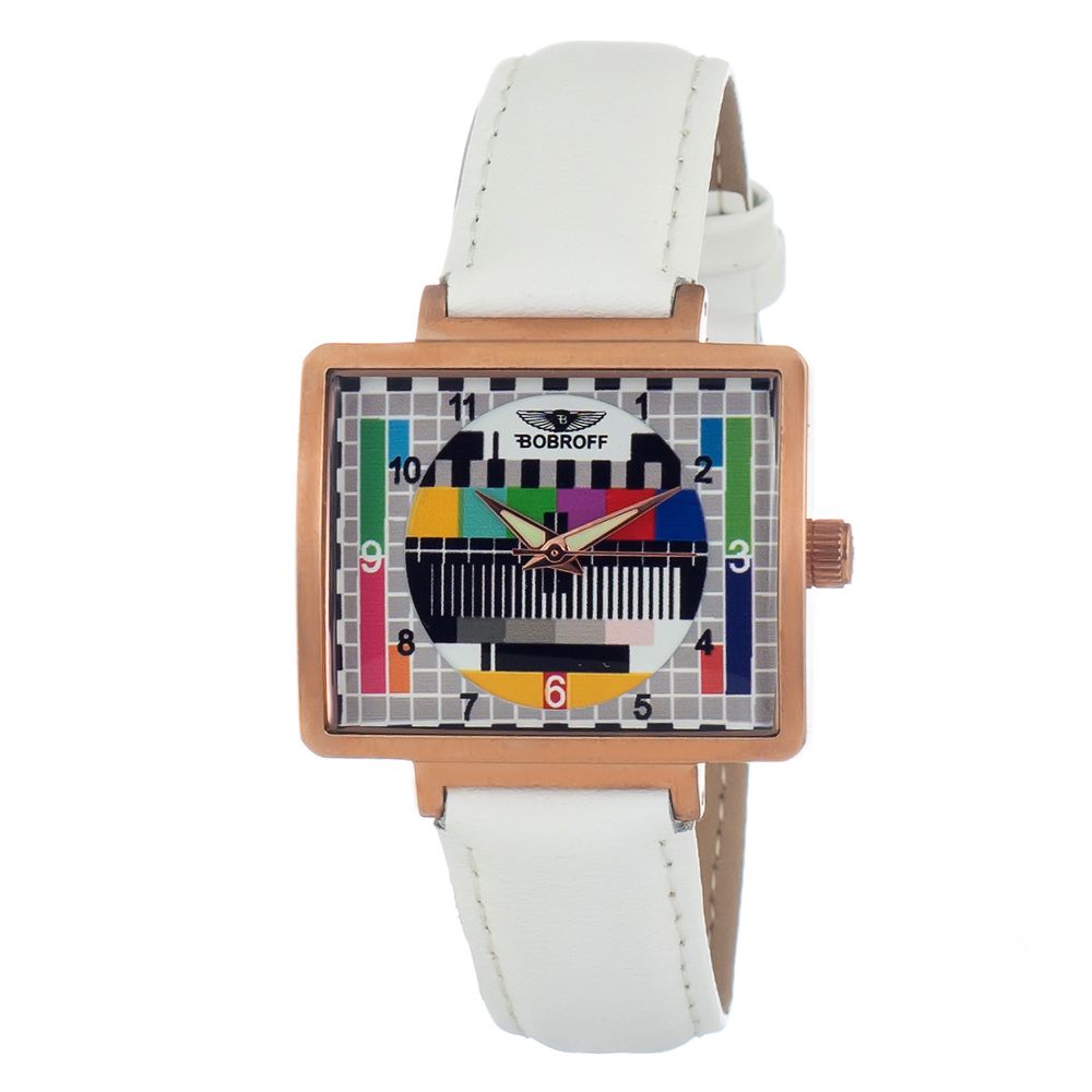 Bobroff White Leather Watch $544.00 Bobroff Luzworld