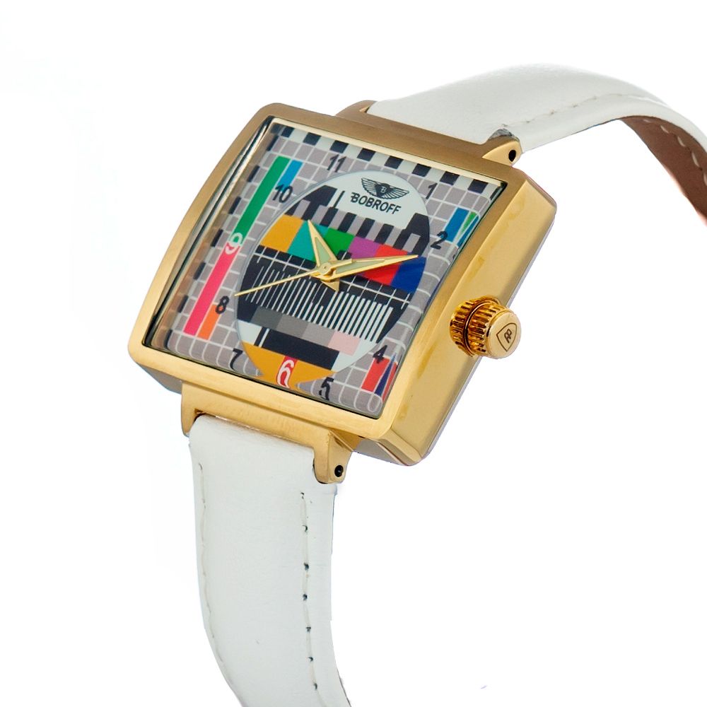 Bobroff White Leather Watch $537.00 Bobroff Luzworld