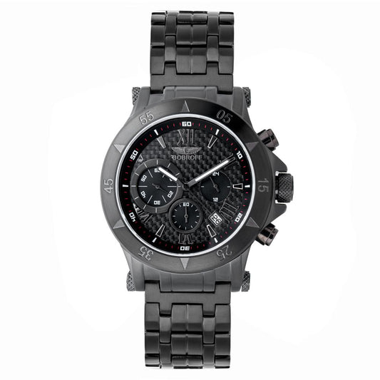 Bobroff Black Stainless Steel Watch $878.00 Bobroff Luzworld