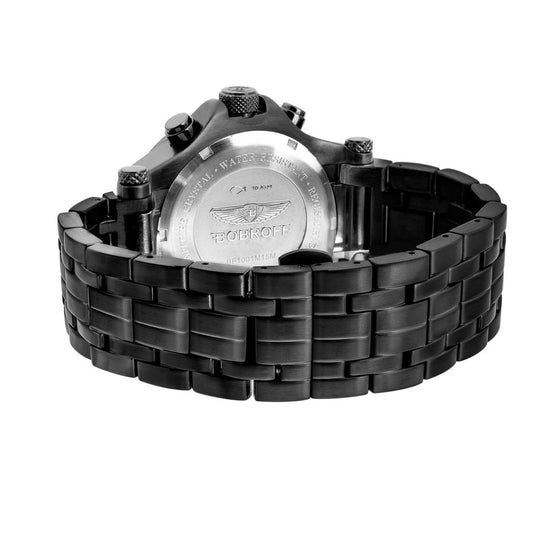 Bobroff Black Stainless Steel Watch $878.00 Bobroff Luzworld