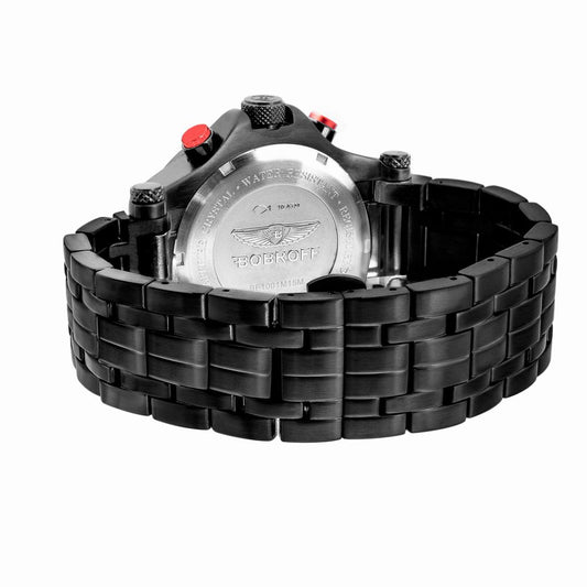 Bobroff Black Stainless Steel Watch $885.00 Bobroff Luzworld