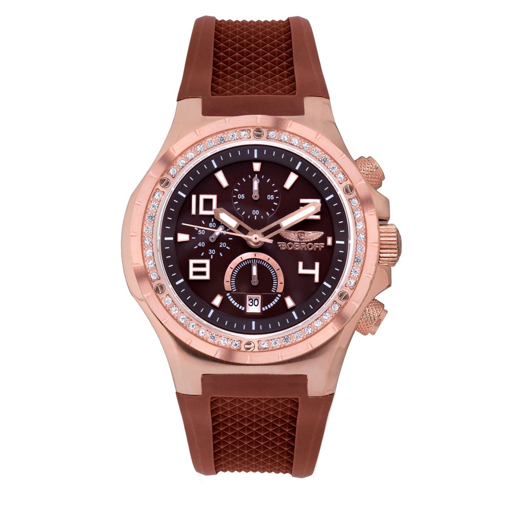 Bobroff Brown Rubber Watch $733.00 Bobroff Luzworld