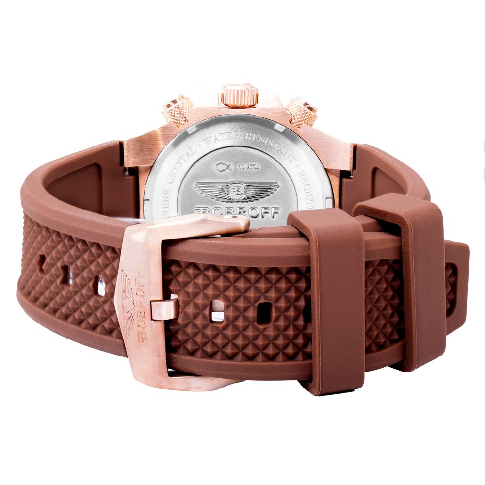 Bobroff Brown Rubber Watch $733.00 Bobroff Luzworld