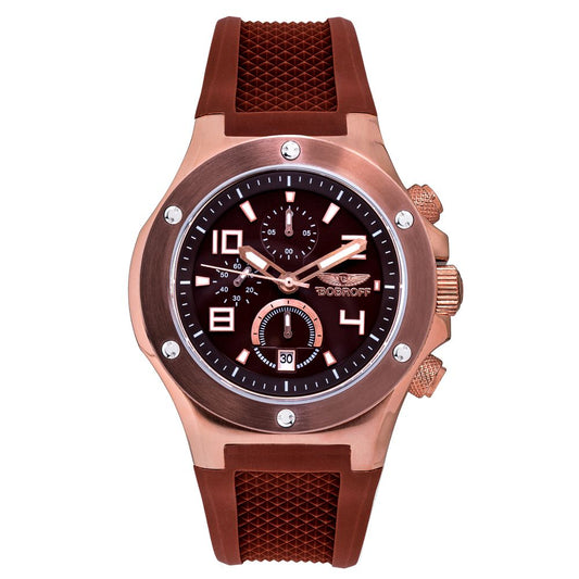 Bobroff Brown Rubber Watch $733.00 Bobroff Luzworld