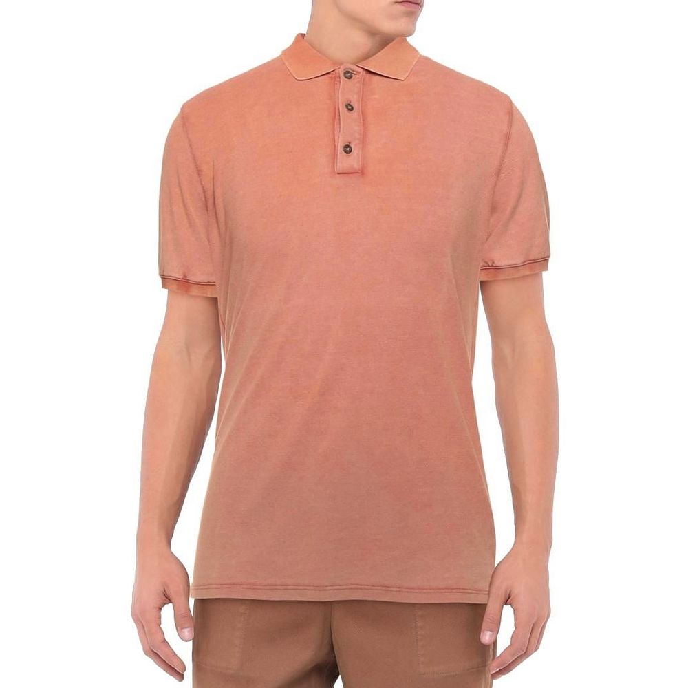 Alpha Studio Pink Cotton Polo Shirt $211.00 Alpha Studio Luzworld