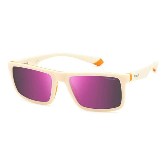 Polaroid White Rubber Sunglasses $153.00 Polaroid Luzworld