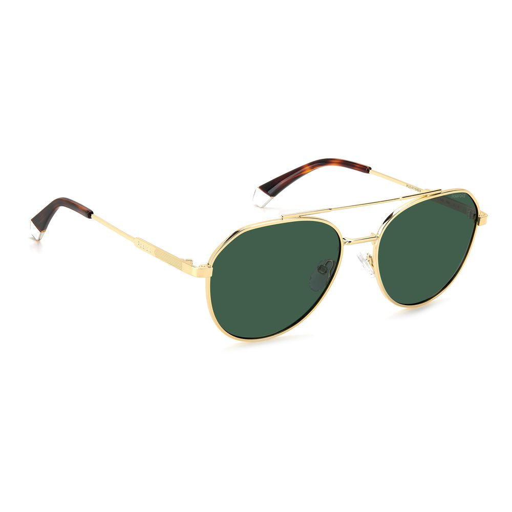Polaroid Gold Stainless Steel Sunglasses $163.00 Polaroid Luzworld
