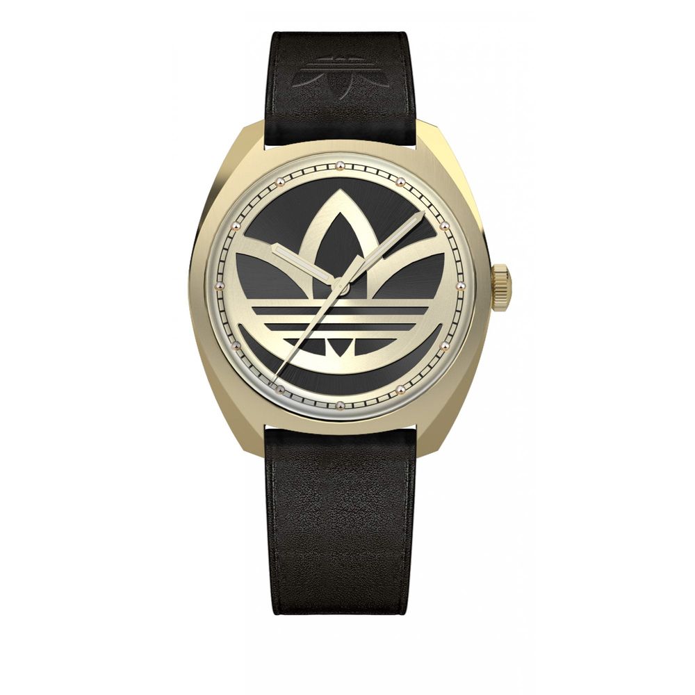 Adidas Black Leather Watch $246.00 Adidas Luzworld