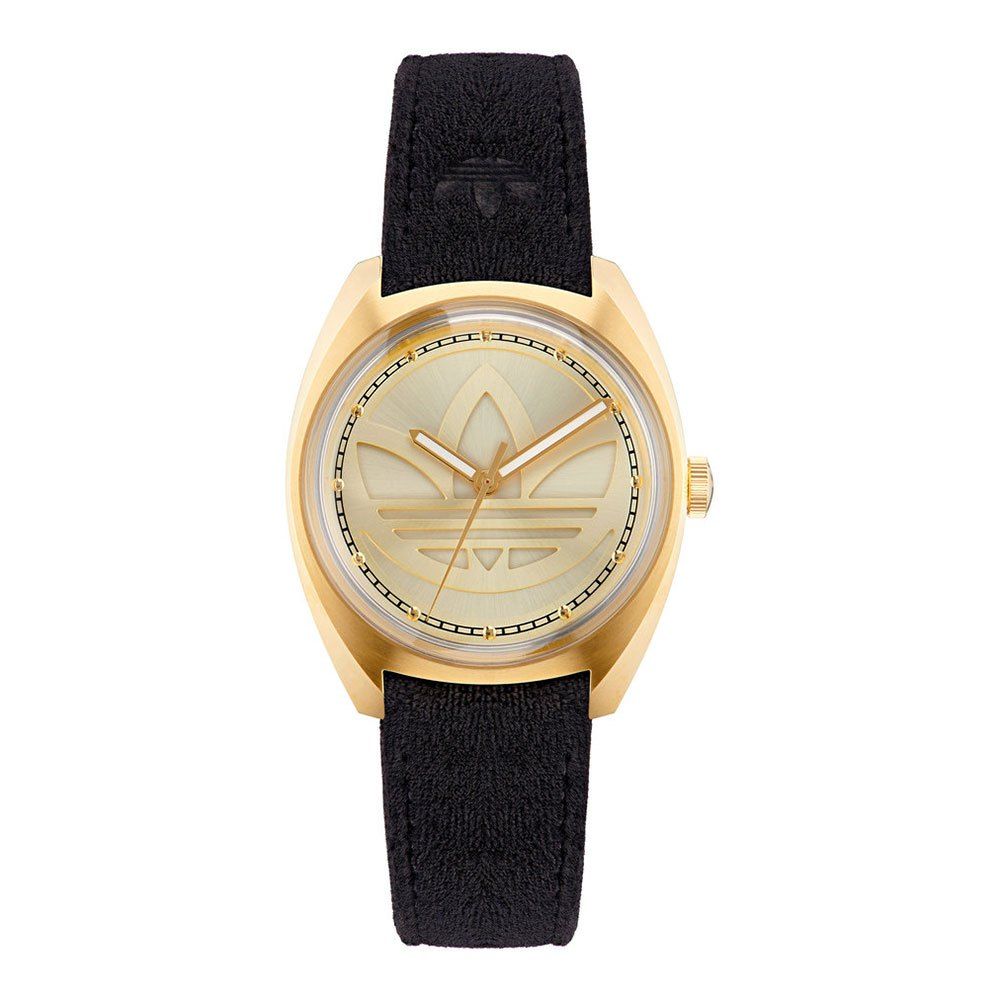 Adidas Black Leather Watch $246.00 Adidas Luzworld
