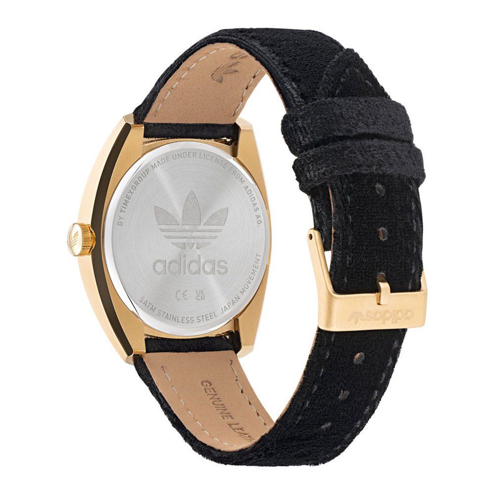 Adidas Black Leather Watch $246.00 Adidas Luzworld