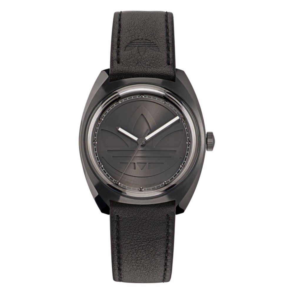 Adidas Black Leather Watch $246.00 Adidas Luzworld